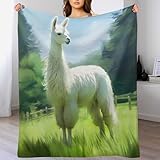 Alpaka Decke Wohndecke Warm & Kuschelig Waschbar, Überwurf Ideal Für Draußen, Camping, Couch, Bett, Reisen – Superweiche Wolldecke （100×130cm）