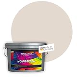 WALLCOVER Colors Wandfarbe beige Sand 5 L für Innen Innenfarbe Light 6C Matt | Profi Innenwandfarbe in Premium Qualität | weitere Größen und Farbtöne erhältlich