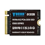 YUCUN 512GB M.2 2230 NVMe SSD PCIe Solid State Drive kompatibel mit Steam Deck, Surface Pro, Dell, HP, Lenovo Tablets