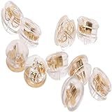 10 Stück Ohrring Stopper Ohrstopper Ohrstecker Verschlüsse aus Weichem Gummi Ohrstecker Verschluss Poallergenen Schmetterling Ohrstopper (Gold)