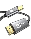 Silkland USB C auf HDMI Kabel 4K 2M, [2021 Updated] USB C to HDMI Kabel (Thunderbolt 3 Kompatibel), Type C auf HDMI für MacBook Pro/Air, iPad Pro 2020, iMac, XPS 15/13, Surface Book, Galaxy S21 S20