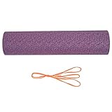 BOENMO 6 mm PE Nicht-Yogamatte, geeignet für Fitness, geschmacklose Sportmatte, Yoga-Tasche, Yoga-Gürtel