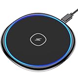 Wireless QI Charger pad, 10W Fast Charging Plate for Samsung Note 9/8 S10/S9/S8 Plus/Edge/S7, 7.5W Quick Desk Charge for Compatible with iPhone 8/X/XR/XS/MAX/8 Plus,and All Qi-Enabled Devices BJY969