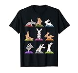 Hasen Yoga T-Shirt Lustige Häschen in Yoga Posen Sport Shirt