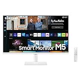 Samsung M5 Smart Monitor S27BM501EU, 27 Zoll, VA-Panel, Bildschirm mit Lautsprechern, Full HD-Auflösung, Bildwiederholrate 60 Hz, 3-seitig fast rahmenloses Design, TV Apps mit Fernbedienung