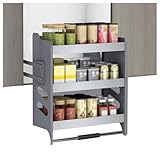 XTGDIEM Ausziehbarer Schrank-Organizer – 3 Etagen, Herunterziehbare Regale for Küchenschränke, Platzsparend, Idealer Gewürzregal-Organizer for Küchenschränke(710x280x630mm)