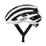 ABUS Rennradhelm AirBreaker - High-End Fahrradhelm für den professionellen Radsport - für Jugendliche und Erwachsene - Helm für Damen und Herren - Weiß, Größe M