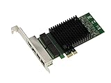 Netzwerkkarte PCIe x1 4 Ports RJ45 Quad LAN Gigabit Ethernet 10 100 1000 1G – Chipsatz Intel 82571
