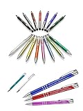 Metall - Kugelschreiber ASCOT mit Lasergravur/Gravur - Farben sortenrein oder Gemischt (alle mit gleicher Gravur), Menge:25 Stück;Farbe:Gemischt