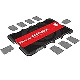 Kora KHD-MSD10 Kreditkarte Größe Dauerhaft Leicht Tragbar Speicherkartenetui Halter Schutz Mit Schreibbar Etikette Für 10 Micro SD Karten (SD10)