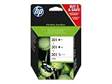 HP 301 Tri-Pack - 2er-Pack - Schwarz, Farbe (Cyan, Magenta, Gelb) - Original - Tintenpatrone - für Deskjet 10XX, 15XX, 2050 J510, 2050A J510, 2054A J510, 25XX; Envy 4502; Officejet 26XX