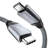 USB C auf USB C Kabel, USB 3.2 Gen2x2 Typ C Datenkabel, Unterstützt 20Gbps Datenübertragung, PD 100W 5A Ladekabel, 4K@60Hz Videoübertragung für Laptop, Handy, Tablet, OTG, Monitor, USB C Geräte (0,5M)