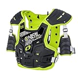 O'NEAL | Brustprotektor | Motocross Enduro | Aus Kunststoff-Spritzguss, Verstellbare Hüftgurte, Zertifiziert EN 14021 | PXR Stone Shield Brustpanzer | Erwachsene | Schwarz Neon-Gelb | One Size