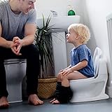 Nuby Dr. Talbot's - My Real Potty - Kinder Töpfchen mit Spülgeräusch - Toilettentrainer für Kinder - mit echtem Sound und Batterien sind im Lieferumfang enthalten - Toilette Weiß - 18+ Monate