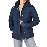 Amazon Essentials Damen Langärmeliger, Schwerer Puffermantel mit Kapuze (Erhältlich in Übergröße), Marineblau, XXL