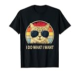 Retro 90s Cat Lovers I Do What I Want Cat Shirt Lustige Katze T-Shirt