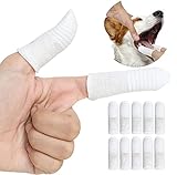 10 Stück Hundezahnbürste Fingerling Wiederverwendbar, Fingerzahnbürste Hund, Haustier Zahnbürste,Anti-Plaque Finger Hund,Effiziente und Saubere Haustierzahnbürste aus Strickgewebe
