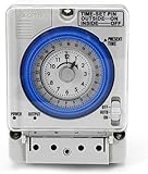 Schalter, 1 PC, mechanischer Zeitschaltuhr, analoger Zifferblatt-Timer, 24 Stunden, 7 Tage, 15 A, 20 A, DIN-Schiene, wöchentlich programmierb