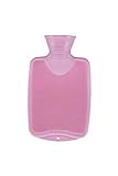 Fashy 6442 Wärmflasche ~ Thermoplast- Wärmeflasche Halblamelle, geruchsneutral, recyclingfähig, robust und langlebig, fugenloser, schmaler Flaschenhals ~ 0,8 Liter, rosa