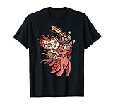 Flaming Skelett Reiteinhorn Fabelwesen Pegasus T-Shirt