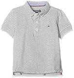 Tommy Hilfiger Jungen Boys Tommy Polo S/S Poloshirt, Grau (Grey Heather 004), 128 (Herstellergröße: 8)