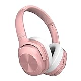 FORALL Active Noise Cancelling Headphones,Wireless Over Ear Bluetooth Headphones (Rosa)