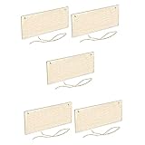 Artibetter 5 Stück Haustier-Schild Quadratische Etiketten Weihnachtsdekoration Leeres Holzschild Holzformen Zum Bemalen „Do Not Knock“-Schild Hunde-Warnschild Türschild Türanhänger