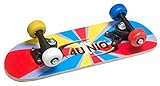 4uniq Unisex Jugend Mini-Skateboard, Bunt, 45x13cm