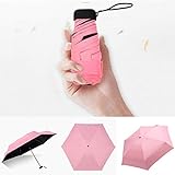 FENSIN Ultra Light Mini kompakte taschenschirm Reise Regenschirm - Winddicht Tragbar Sonnenschirm Sonne & Regen Outdoor Golf Regenschirm UV- Schutz für Damen Herren Kinder (Rosa)