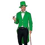 Widmann - St. Patricks Day Parade-Frack, für Herren, Grün, irischer Feiertag, Kobold, Zirkusdirektor, Kostüm, Karneval, Mottoparty