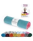 NirvanaShape ® Yoga Handtuch rutschfest | Hot Yoga Towel mit Antirutsch-Noppen | hygienische Yogatuch-Auflage für Yogamatte [ 185 x 63 cm ]