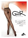 Gatta Chiara Classic - 20den - sexy Strumpfhose mit Naht und Bikinihöschen - Größe M - Nero
