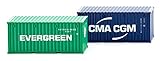 Wiking 001814 - Zubehörpackung - 20' Container (NG) 'Evergreen' & 'CMA-CGM' - 1:87