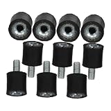 VALICLUD 10Stücke Vibrationsdämpfer Vibrations Pads für Maschinen Runde Stoßdämpfer mit Gewinde für Stabilen Betrieb Einfache I