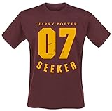 Harry Potter Seeker 07 Männer T-Shirt Bordeaux XL 100% Baumwolle Fan-Merch, Filme