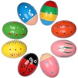 8 Stücke Percussion Musical Easter Maracas Egg Shakers for Basket Stuffers Fillers