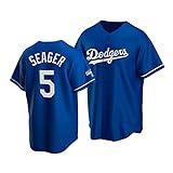 GYN Dodgers Herren Baseball-Shirt, # 5 Trikots T-Shirt, Fans, Mode, Baseball-T-Shirt, schnelltrocknend, atmungsaktiv, kurzärmelig XXL blau