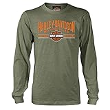 Harley-Davidson Military – Herren Militär Grün Langarm SoftBlend Graphic T-Shirt – NAS Sigonella | Guided, military green, 3X-Groß