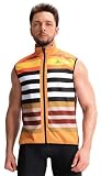 CEROTIPOLAR Club Fit Thermo-Fleece-Radweste für Herren, regen- und winddicht, Schwarz/Gelb, M