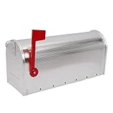 LDLZQ Briefkasten Aluminium US-Post-Mailbox for amerikanische Postpfosten Silber