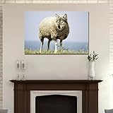 MAIMANG Klassisches Vintage-Wandbild, Wolf im Schafspelz, Wandbild, HD-Leinwanddruck, Poster, Heim, Wohnzimmer, Schlafzimmer, Dekoration, 50 x 70 cm,