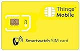 DATEN-SIM-Karte für SMARTWATCH - Things Mobile - mit weltweiter Netzabdeckung und Mehrfachanbieternetz GSM/2G/3G/4G. Ohne Fixkosten und ohne Verfallsdatum. 10 € Guthaben inklusive