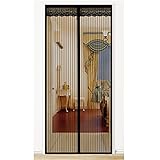 Magnet Fliegengitter Tür Insektenschutz, Magnet Fliegenvorhang, für Holz, Eisen, Aluminium Türen und Balkon. Einfache Installation 100 x 210 cm