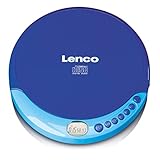 Lenco CD-011 - Tragbarer CD-Player Walkman - Diskman - CD Walkman - Mit Kopfhörern und Micro USB Ladekabel - Blau