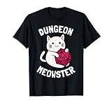 Dungeons Meowster D20 Würfel Brettspiel Pen&Paper Katze RPG T-Shirt