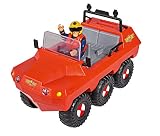 Simba 109251051 - Feuerwehrmann Sam Hydrus Amphibienfahrzeug, mit Sam Figur, schwimmt auf dem Wasser, 20cm, für Kinder ab 3 J