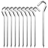 10 Stück Zeltheringe, Aluminiumlegierung Zeltheringe für Harte Böden, Metall Zelthaken Garten Heringe Nägel für Camping Markise Netting Plane