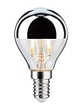 Paulmann 28663 LED Lampe Filament Tropfen 2,6W Leuchtmittel Kopfspiegel Silber 2700K Warmweiß E14