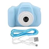 Garsentx Cartoon-Kinderkamera, Mini-HD-Digitalkamera mit 2,0-Zoll-IPS-Bildschirm, Unterstützung Zum Aufnehmen von Bildern, Videos, DIY-Fotos, Eingebauter Cartoon-Fotorahmen, Unterstützung für(Blau)
