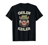 Herren Geiler Keiler Wildschwein Jäger Jagd Wald T-Shirt